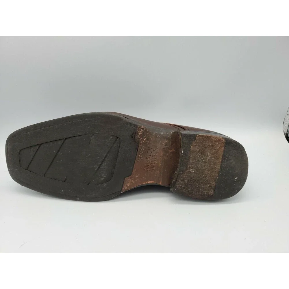 JOHNSTON & MURPHY Men's Shoes Bicycle Toe Oxfords Sz 9.5 M Brown Leather